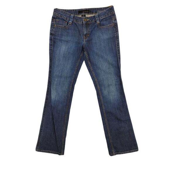 Calvin Klein Jeans Womens 30/10 Blue Lean Boot Cut Stretch Flap Pockets Y2K - Picture 1 of 8